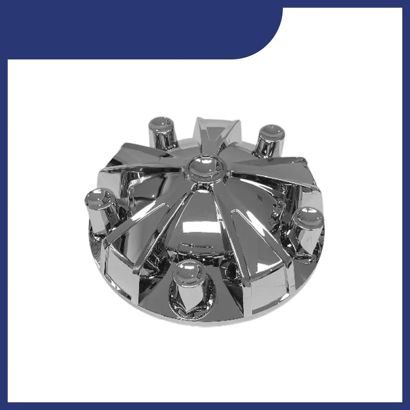 Custom Chrome Removable Hub Caps Cover Kit 33mm 32mm Front Rear Semi Truck Wheel Axle Covers 3