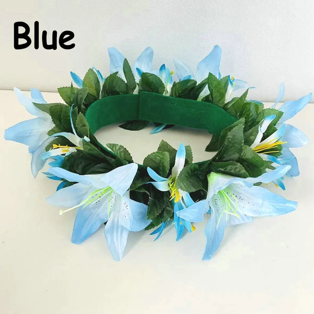 Fabric Floral Headband Artificial Tropical Plumeria Island Frangipani Tiare Hibiscus Pin Comb Headband Dancing Party Accessories