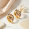 Pendientes chapados en oro de 18 quilates 2