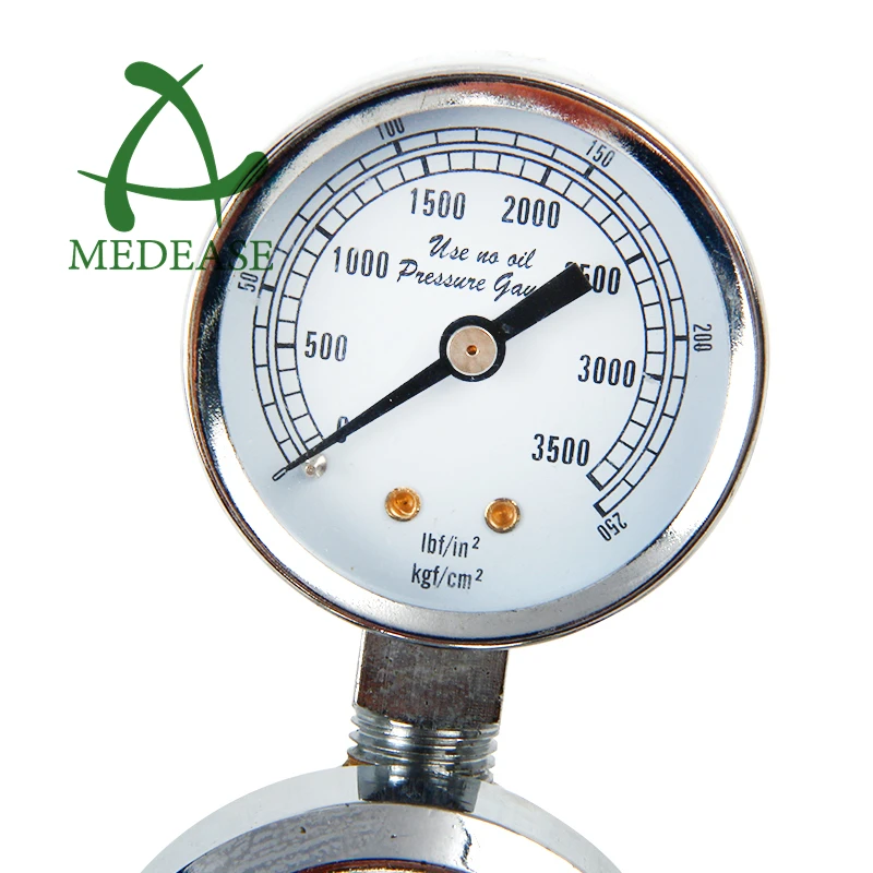 MEDEASE High Precision Single Stage Aluminum Argon Gas Pressure Pediatric Oxygen Regulator Flowmeter Regulator 180x150x250