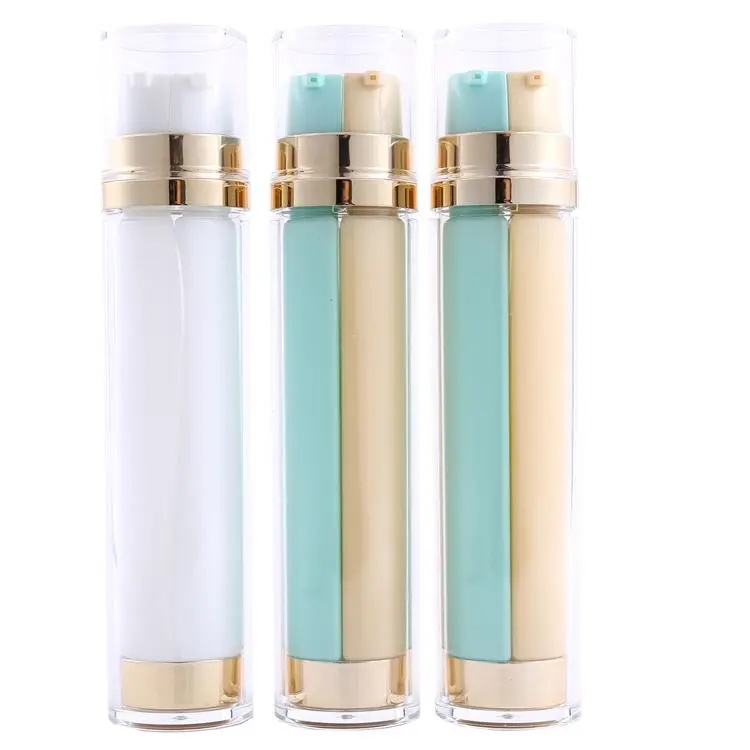 Custom 20ml 40ml 50ml Dual Pump and Dual Chamber Manufacturer of Plastic Bottle