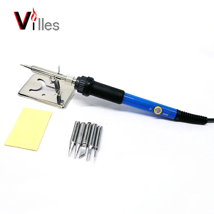 New 8 Pcs Set Adjustable Temperature Electric Soldering Iron 220V 60W Welding Solder Rework Station Heat Pencil Tips Repair TOOL