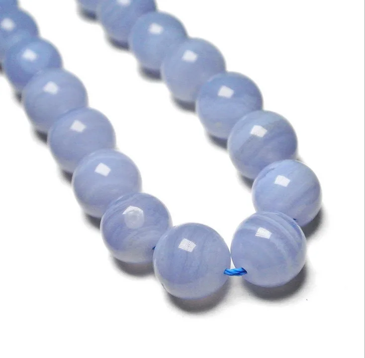 Natural Round Matte Frost Blue Aquamarine Gemstone Loose Beads Jewelry Making 