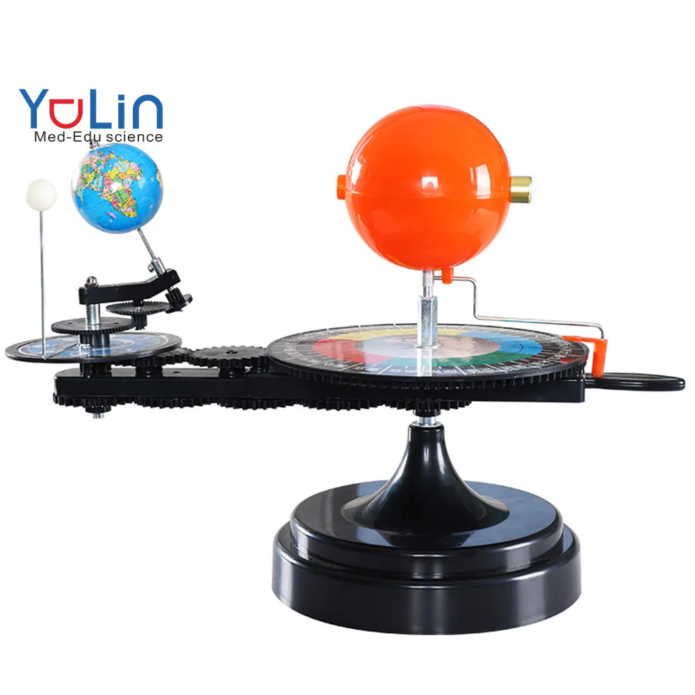 Three-sphere Sun Earth Moon Model Use Earth Sun Moon 3 Ball Movement Earth Motion Demonstration Model Solar System Globe