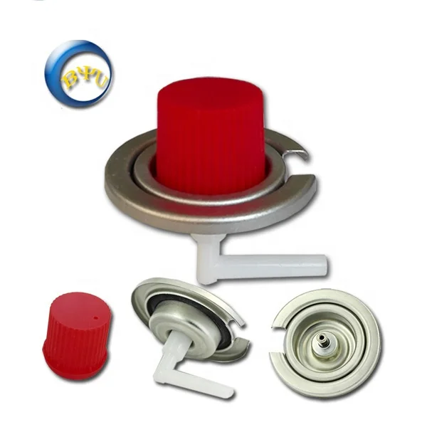 Portable Gas Stove Valve And Butane Gas Cartridge Valve And Red Caps