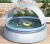 Double inflatable ring butterfly pool