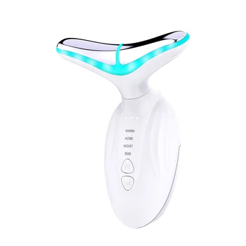 EMS LED Light Skin Tightening Care Neck Lifting Beauty Massage Vibration Anti Wrinkle Home Use Device