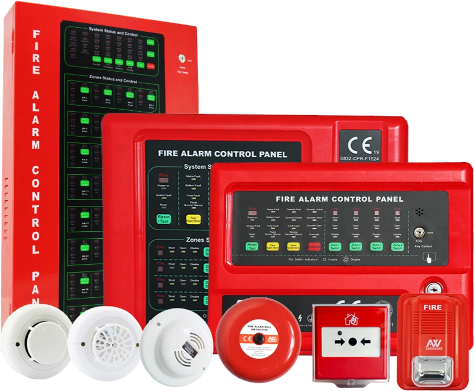 Asenware Ce Approved Gsm 2 Zone Conventional Fire Alarm Controller