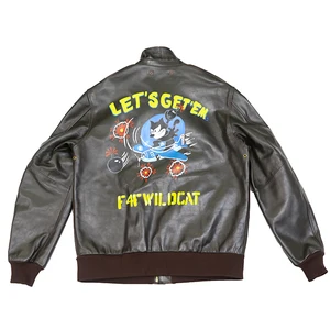 Real 100% Genuine Leather Jacket Horse Leather A2 Jacket Custom Bomber Jacket