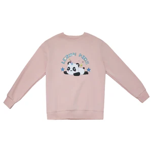 Casual Winter Crewneck Sweatshirt Fleece Outings Layering Polyester Cotton Silk Screen Printing Girls Sweater