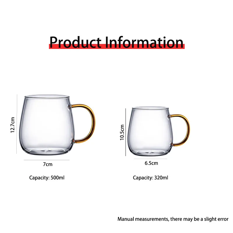 Wholesale Customized Nordic Design Single Wall Drink Water Milk Tea Cups Glass Coffee Mugs With