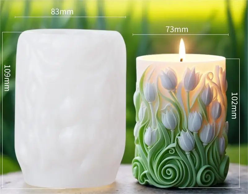 Grainrain 3D-Silikonform Für Kerzen & Seife – Super Große Form Für DIY-Projekte
