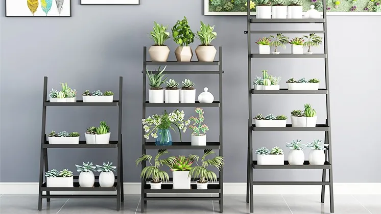 Étagère En Métal Pour Pot De Fleur,Étagère De Présentation D'herbes