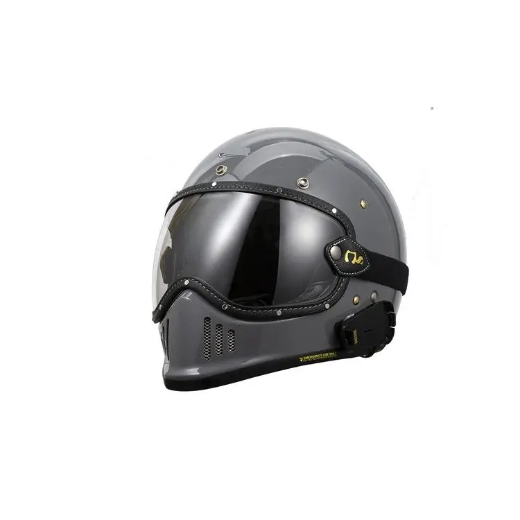 Fashion Retro Color Lens with Adjustable Belt Strap Goggles Helmet Motorcycle Visor for Urban Safety Scooter Open Face Helmet