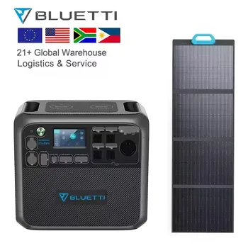 For Bluetti AC200MAX+PV200 Portable Power Station 2000W Solar Charge with Lithium Ion Battery Car Source Home Backup Energy