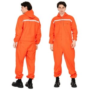 Wholesale Custom Long Sleeve Men Protective Coveralls Safety Overalls Jumpsuits with Pockets and Reflective Strips