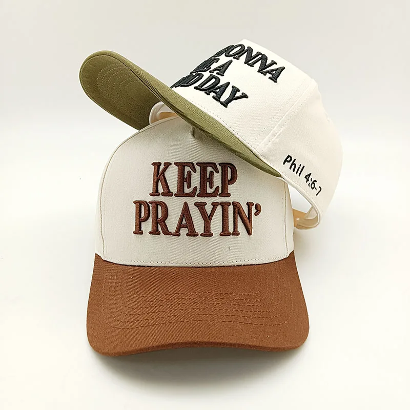Custom Two-Tone OTTO Woven Patch Baseball Cap 5 Panel Structured Caps White Logo High Quality Sport Gorras Trucker Hats