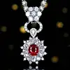 Natural ruby diamond pendant
