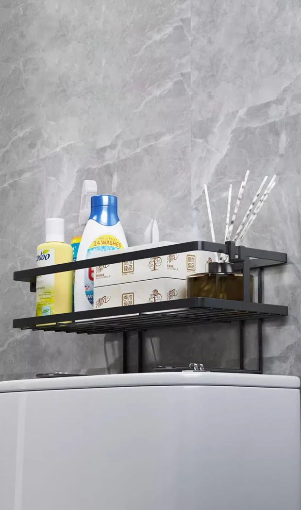 Height Increase Model Multifunctional Iron Art Storage Rack Bathroom Placement Clip Toilet Shelf