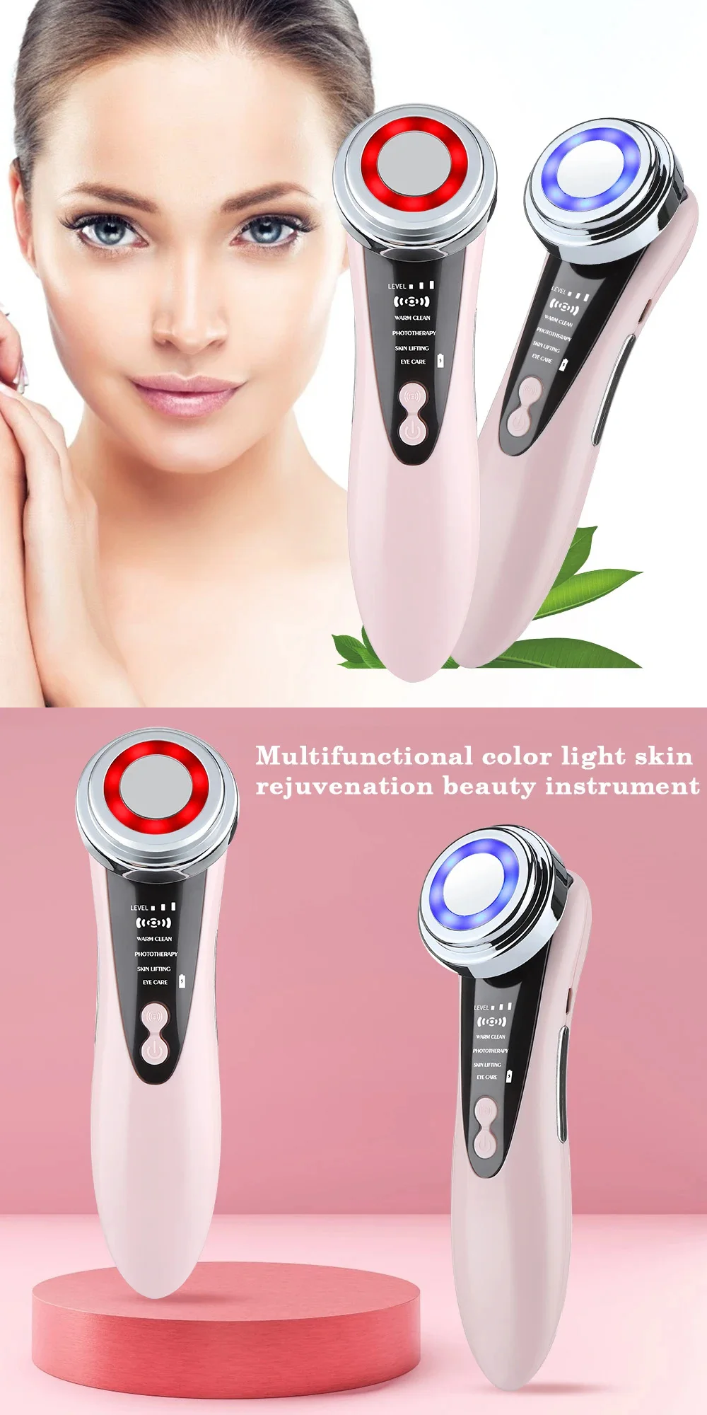 2024 Iontophoresis Machine Beauty Face Lifting Massager Device Facial ...