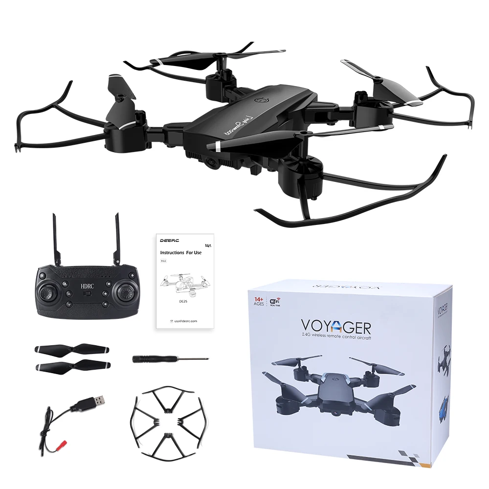 Holy Stone YC006 Foldable RC Drone with HD Camera Selfie Quadcopter 2 Bateries 