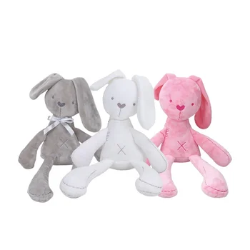 gift toys White pink grey Rabbit doll plush toy for girls stuff toys for graduation gift