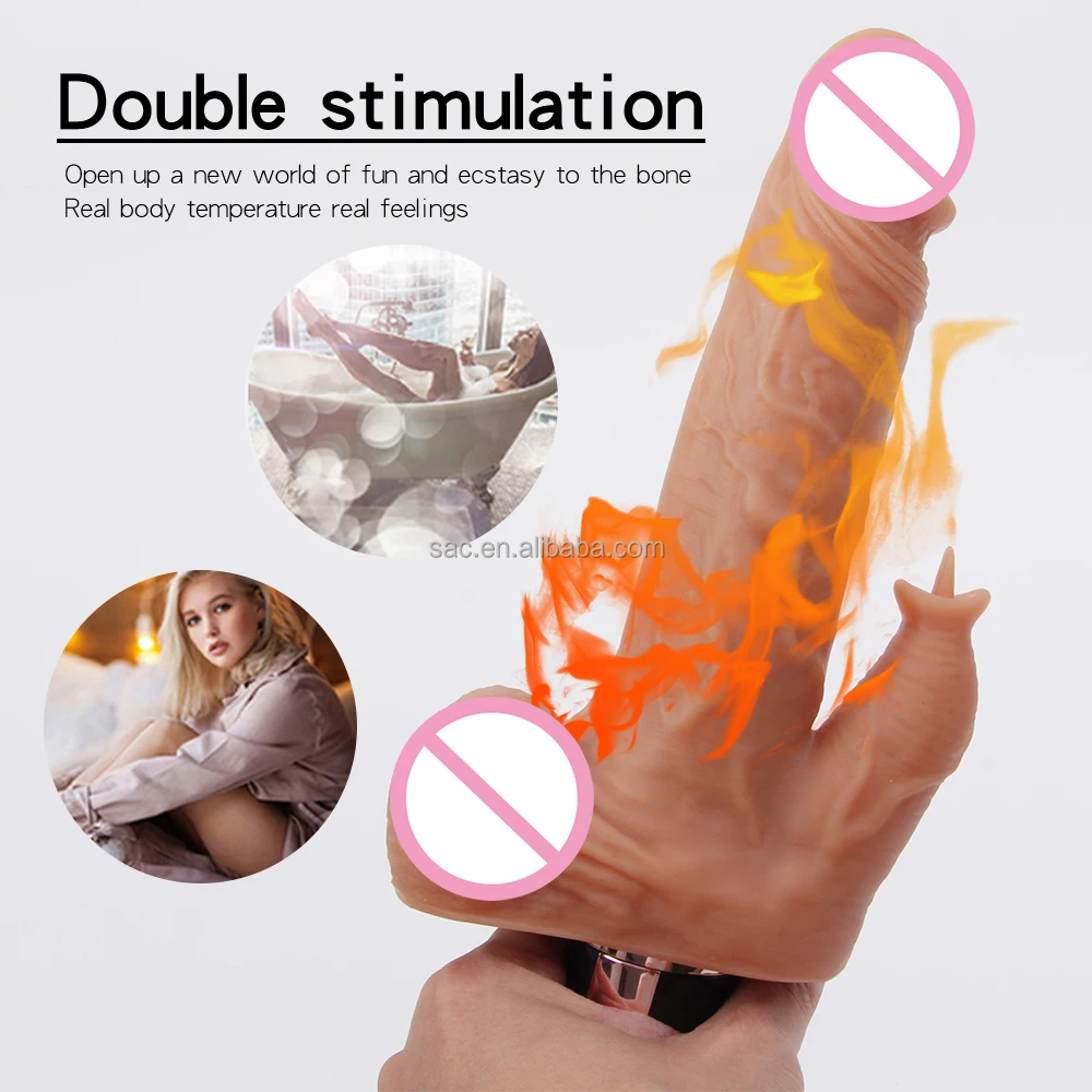 SacKnove Automatic up and Down Heated Swing 7 Frequency Vibrating Licking Tongue Sex Machine Gun Dildo Telescopic