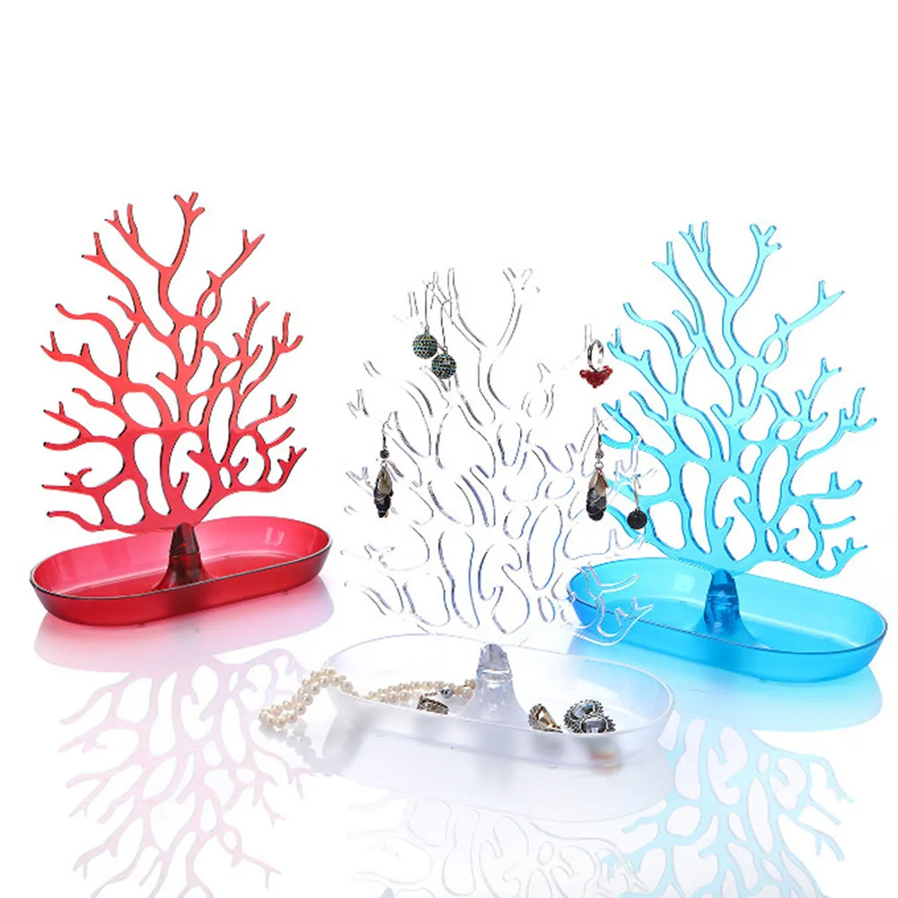 Cross Border Creative Tree Shaped Jewelry Stand Keychain Ring Pendant Display Storage Makeup Organizers