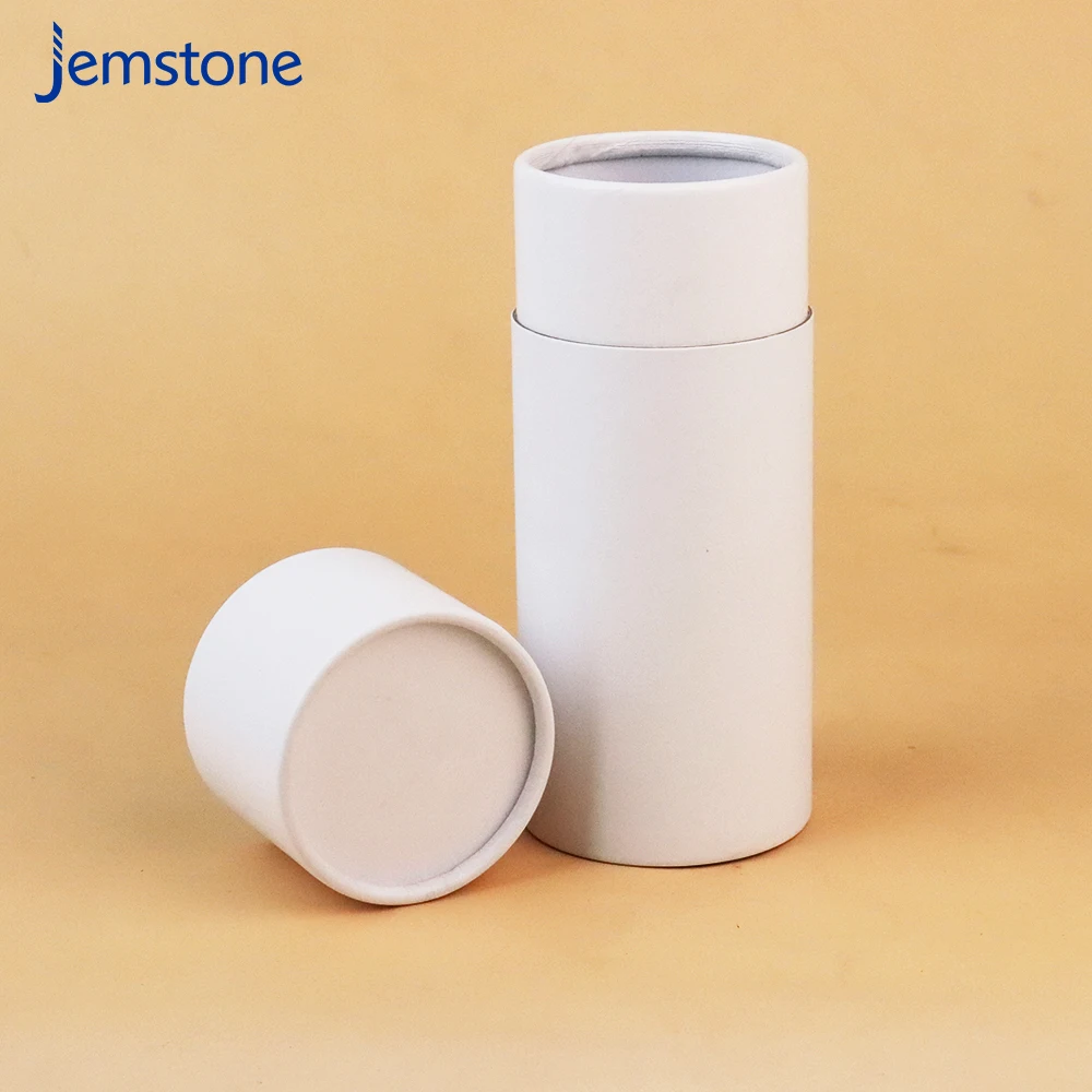 Biodegradable Cardboard Cylinder Round Box White Paper Tube Packaging Box for Cosmetic Gift