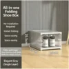 1 Tier Standalone Foldable Shoe Box  Gray