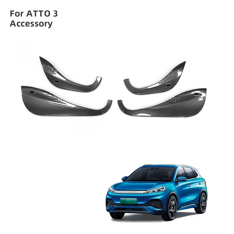 Yuan Plus Accessory Car Door Protector Anti Kick Pad Protection ABS Door Guard Plate 4pcs Anti Dirty Pad For BYD ATTO 3