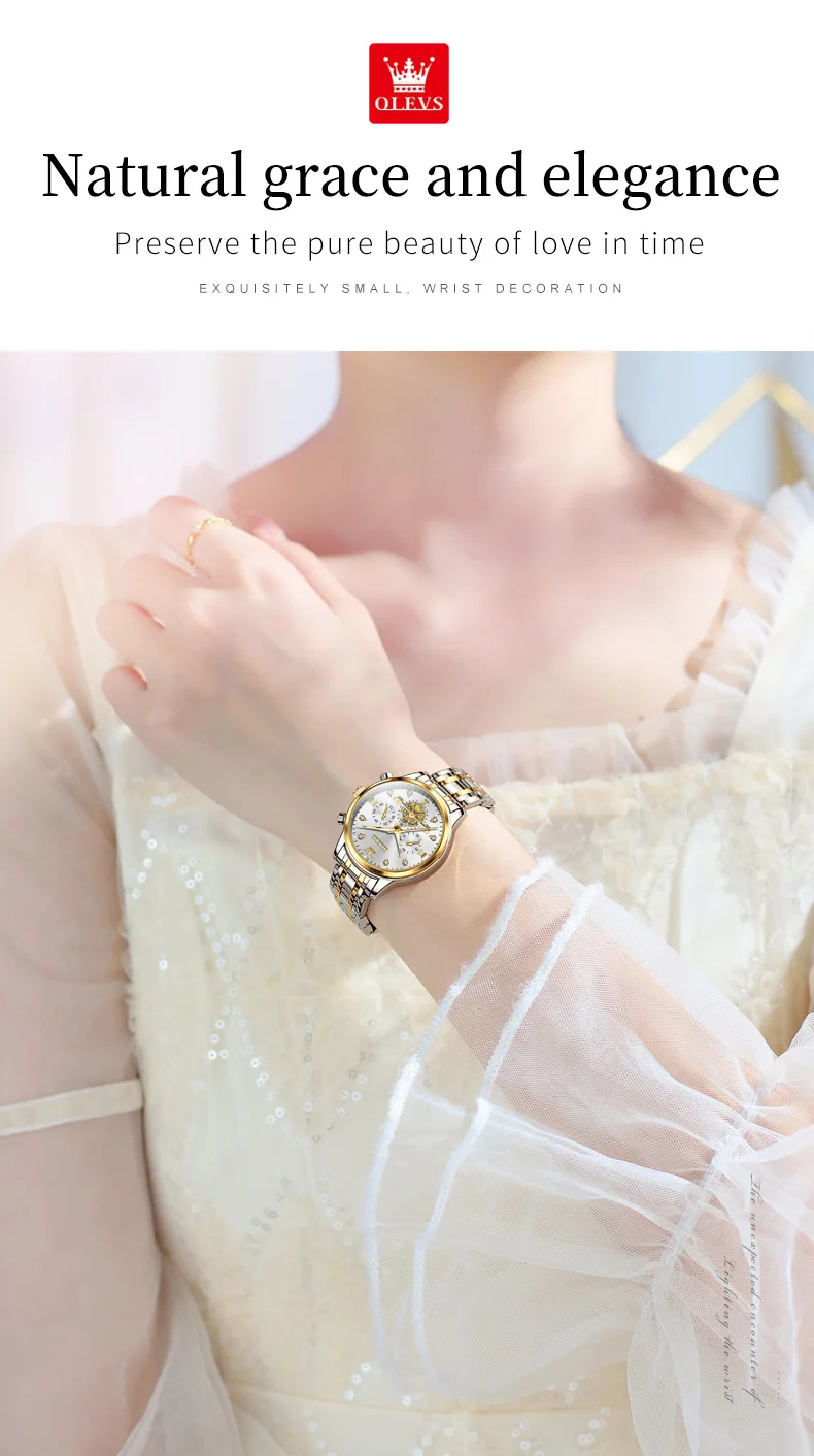 OLEVS 2897 Lover Quartz Rejoles Quartz Watches Smartwatches Waterproof Custom Design Couple China Stainless Steel Couple Watch