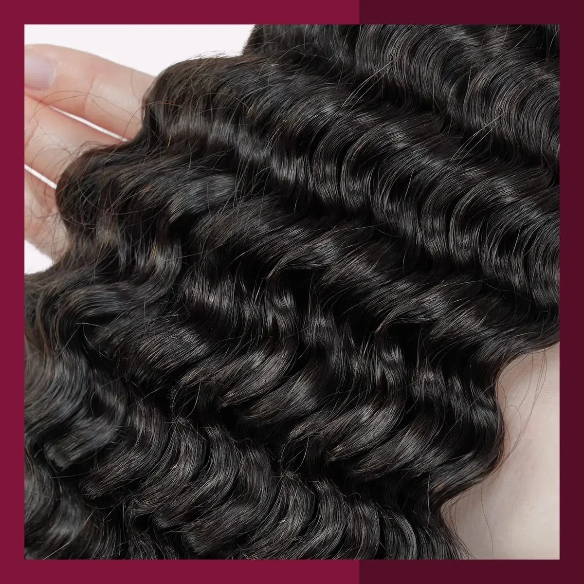 Capelli umani ondulati profondi sfusi per intrecciare trecce all'uncinetto capelli brasiliani Remy senza trama micro trecce pacchi di capelli neri castani 3 pezzi_voghion.com