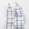 Blue plaid shoelaces