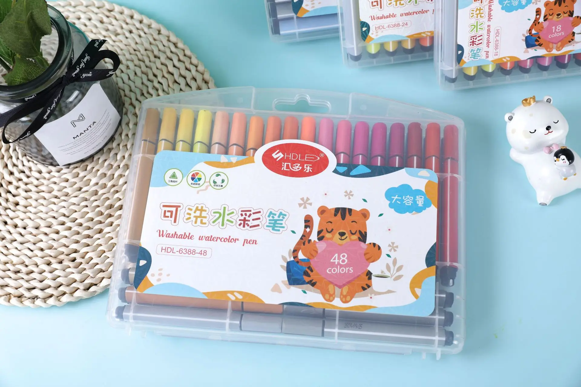 Panap Washable Watercolor Pens Set - Kids Artists Sketching  Drawing Kit (48 Color ) - Washable Watercolor Pens Set