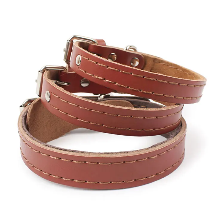 soft touch leather dog collars