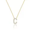 Collana con zirconi lettera c t14473