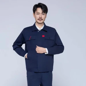 Cotton Workwear Customized Long Sleeve Worker Uniform Jackets Pants and Coveralls Safety Clothing