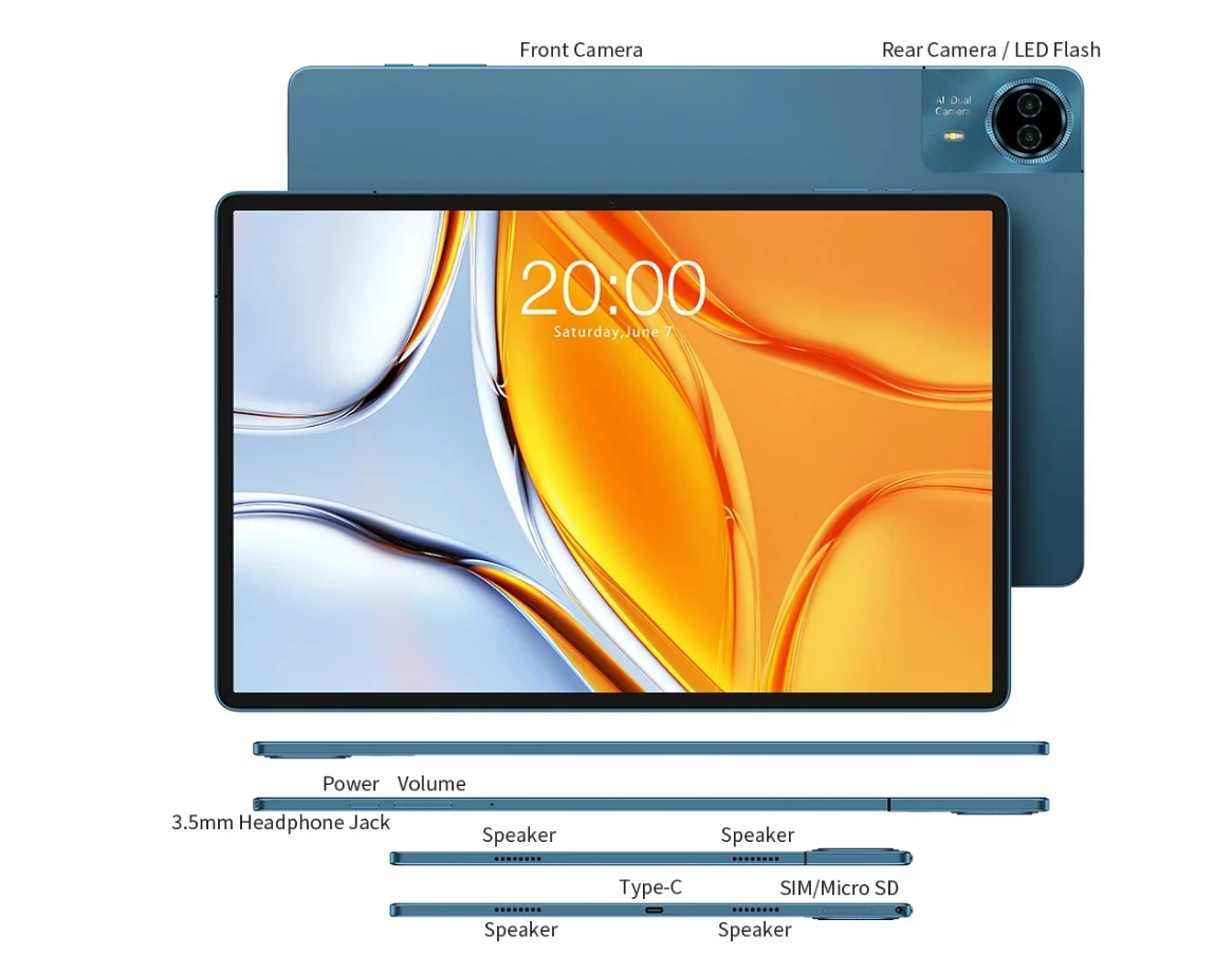 Teclast T70 14inch Tablet - 8GB+256GB, Android 14 Powerhouse
