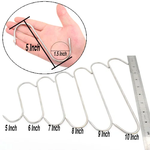 5mm Stainless Steel Butcher Hooks Hanging Meat Butcher S Hook Grill