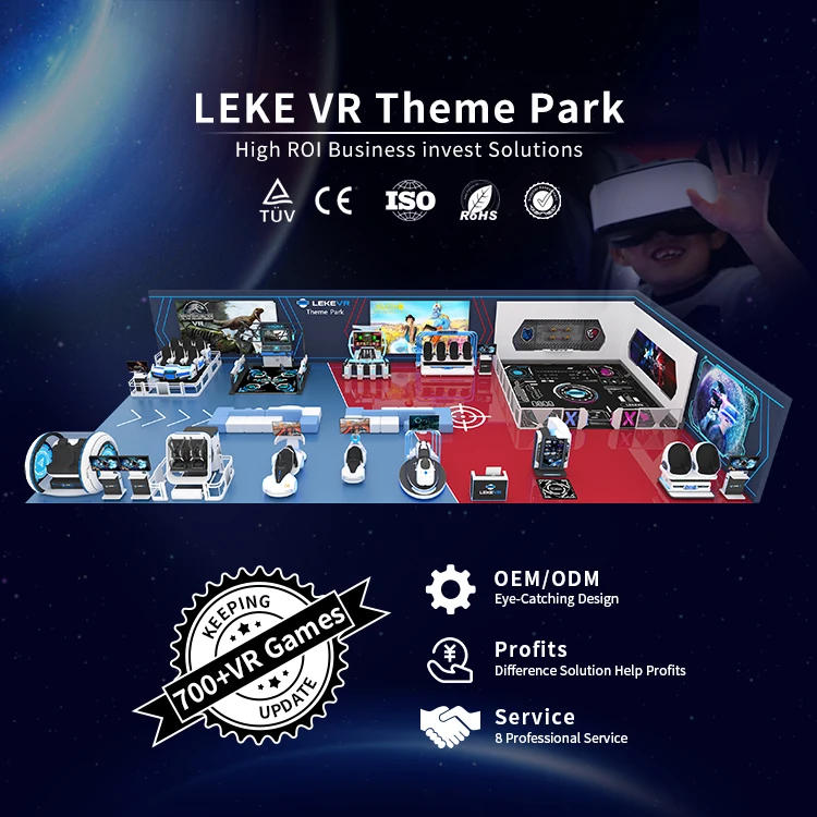 LEKE VR Flash Racing Motion Simulator 360 View Arcade Metaverse Kids Amusement Driving Experience Rides