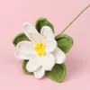 Rama de flor de Nochebuena (nieve 5)-Blanco