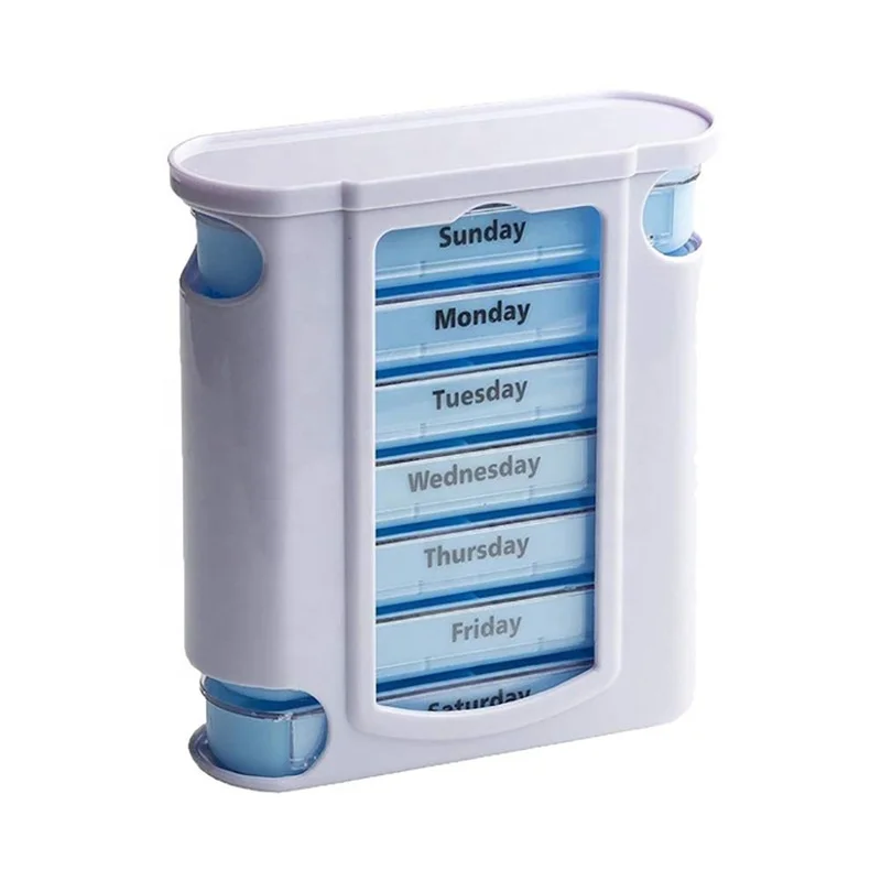 Personal logo Take Away  4times a Day ,7days, 28 Compartment Plastic Travel Pill Box Organizer