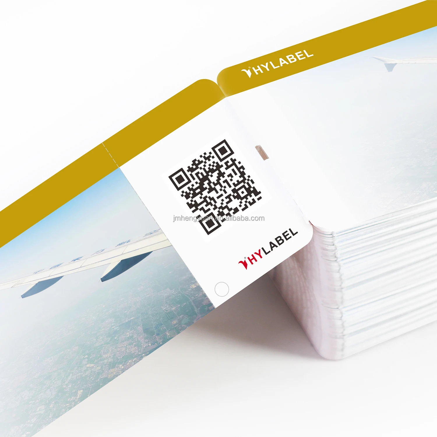 Цветная печать на заказ картонный билет рейс с тепловым покрытием самолет посадочный талон бумажные билеты