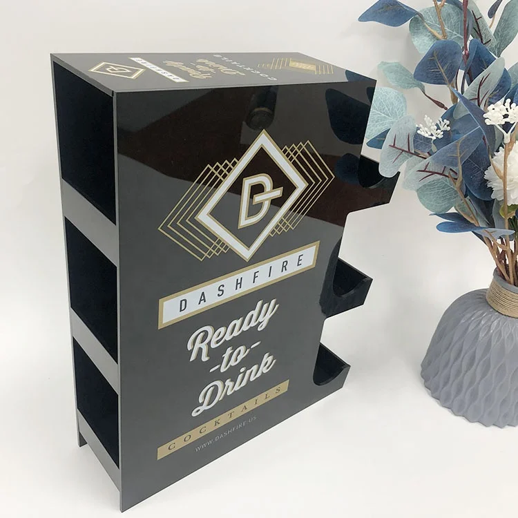 Customized OEM & ODM UV Printing Plastic Beverage Soda Alcohol Can Dispenser Rack Organizer Acrylic Beer Can Holder
