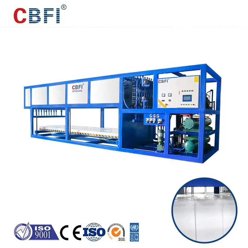 CBFI ABI100 Automatic Direct Cooling Block Ice Machine 10 Tons Indonesia Case