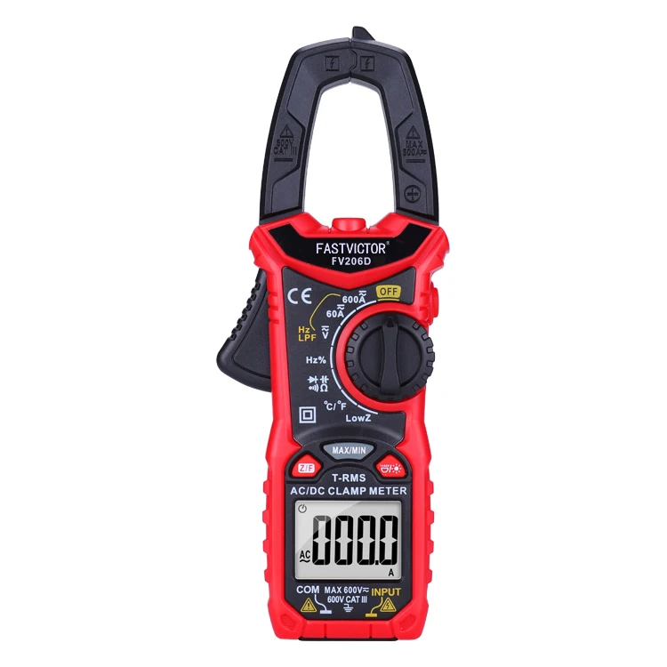 206D Multi Function  High Quality AC DC Voltage Current Tester Clamp Multimeter
