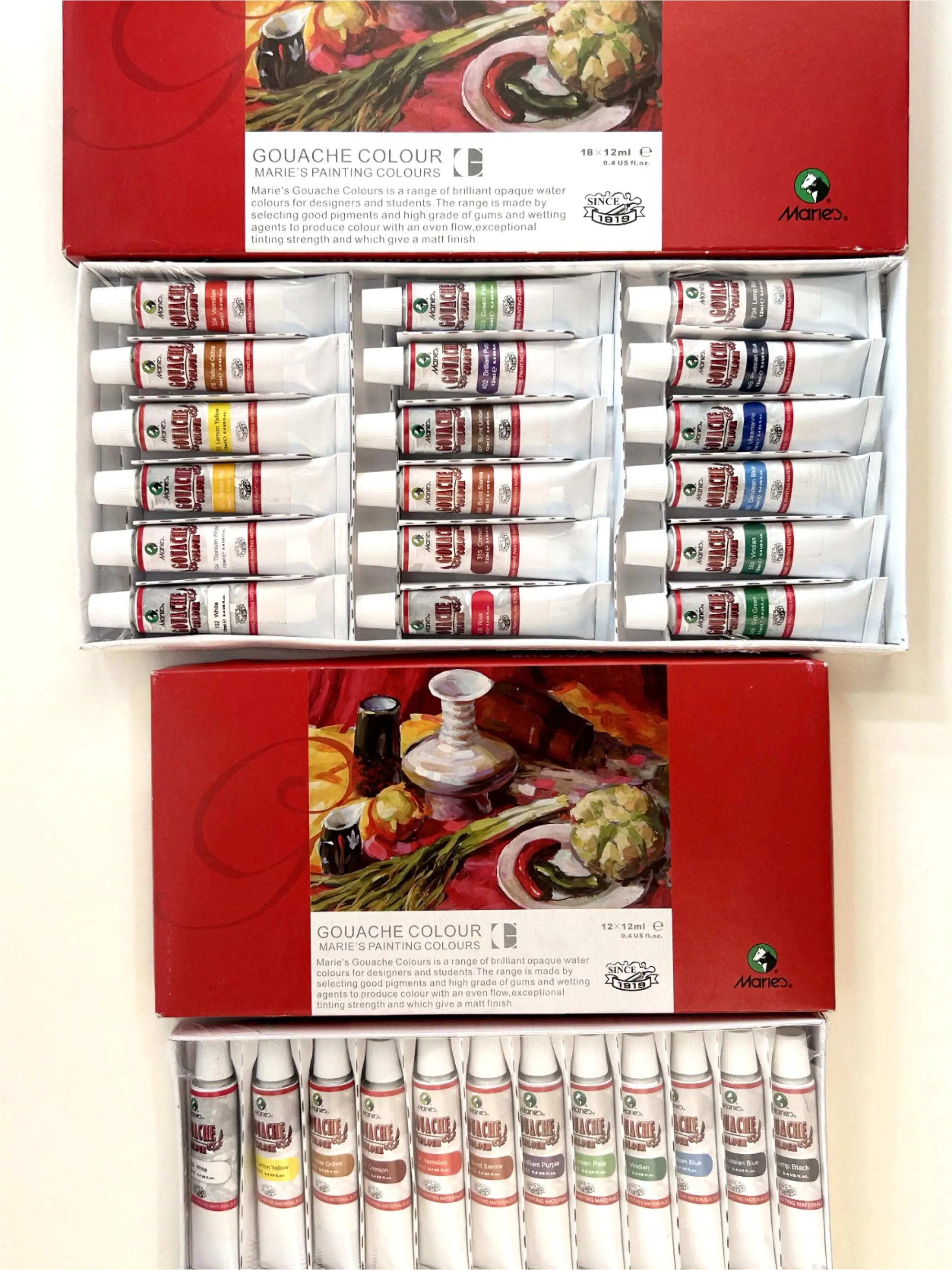 Marie's Gouache Paint Set Gouache Colors Tube 12 Colors Buy Gouache