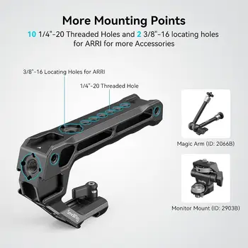 SmallRig Universal Lightweight Quick Release NATO Grip for DSLR Camera Cage Top Handle - 3766 detail image