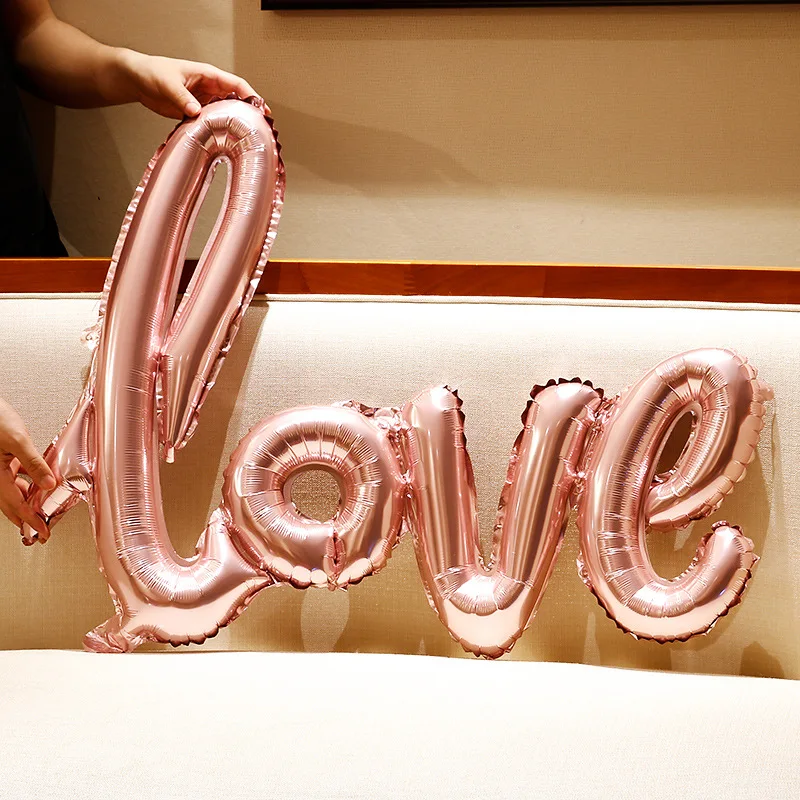 wholesale cheap price foil helium wedding balloon love with hand